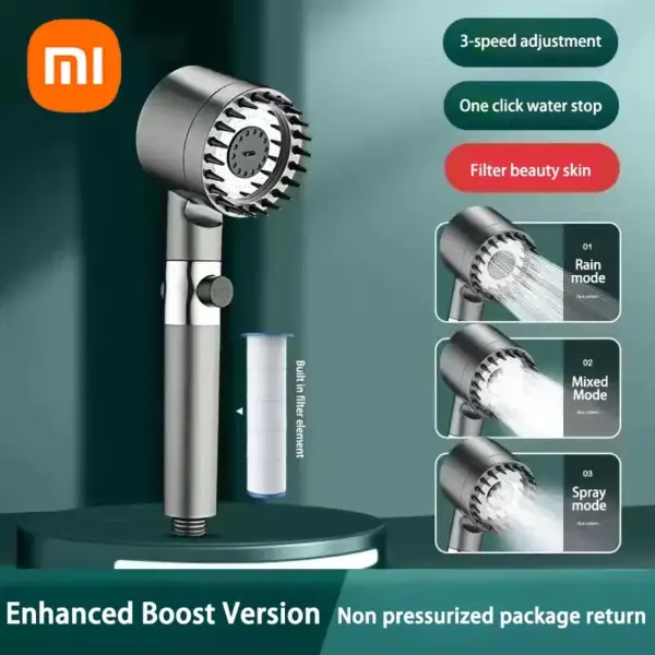 XIAOMI 3 Modes Shower Head High Pressure Showerhead Portable Filter Rainfall Faucet Tap Bathroom Bath Home Innovative Accessory - Imagen 8