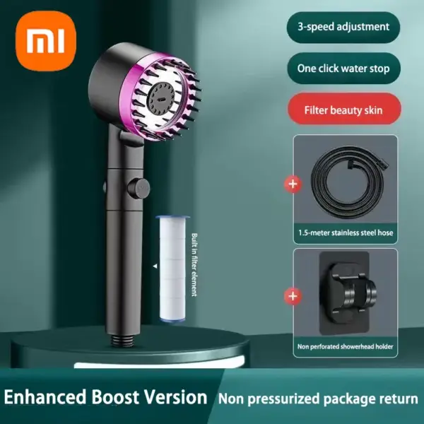 XIAOMI 3 Modes Shower Head High Pressure Showerhead Portable Filter Rainfall Faucet Tap Bathroom Bath Home Innovative Accessory - Imagen 14